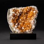 Citrine Crystal Cluster // Calcite + Wooden Stand