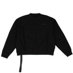 Unravel Project // Cotton Motion Terry Crew-Neck Sweater // Black