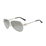 Ferragamo // Women's Shaded Aviator Sunglasses // Light Gray