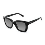 Ferragamo // Women's Thick Square Sunglasses // Black + Gray Gradient
