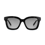 Ferragamo // Women's Thick Square Sunglasses // Black + Gray Gradient