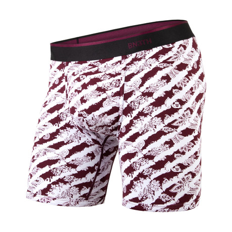 Classic Boxer Brief Print // Pays Lee // Wine (S)