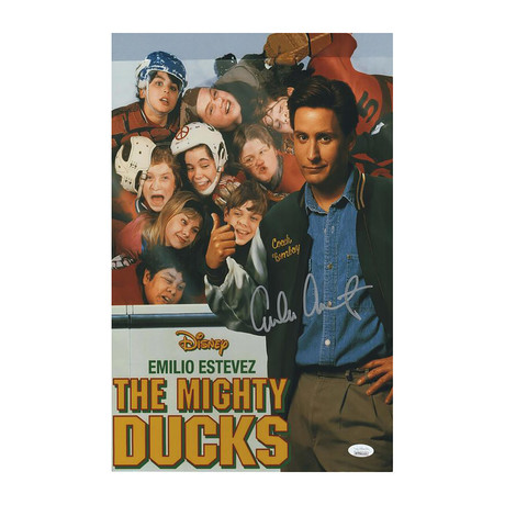 Autographed 11"x 17" Photo // Mighty Ducks "Gordon Bombay" // Emilio Estevez