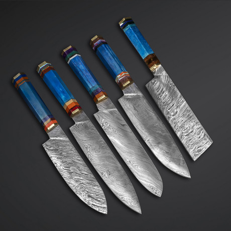 Blue Chef Knives // Set Of 5