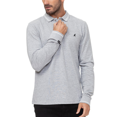 Dent Long Sleeve Polo // Gray Marl (Small)