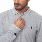 Dent Long Sleeve Polo // Gray Marl (Small)