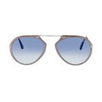 Men's Dashel Sunglasses // Matte Light Ruthenium + Blue Gradient