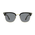 Tom Ford // Men's Stevie Polarized Sunglasses // Shiny Black + Gray