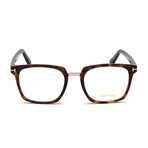 Men's Rectangle Blue Light Blocking Optical Frames // Havana Gold