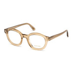 Men's Thick Round Optical Frames // Shiny Light Brown