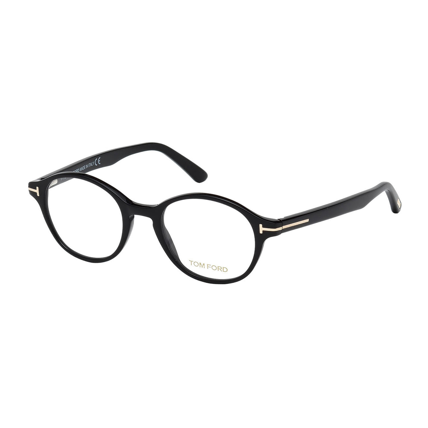 Men's Round Acetate Optical Frames // Shiny Black - Tom Ford - Touch of ...
