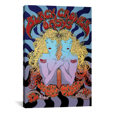 2001 Tour Of Brotherly Love (The Black Crowes, Oasis, Space Hog) Poster // Radio Days (12"W x 18"H x 0.75"D)