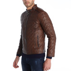 Orlando Leather Jacket // Hazelnut (2XL)