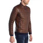 Orlando Leather Jacket // Hazelnut (L)