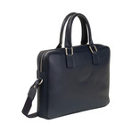 Saffiano Leather Briefcase (Black)
