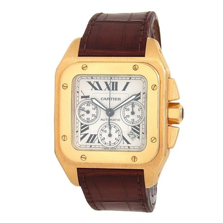 Cartier Santos 100 Chronograph Automatic // W20096Y1 // Pre-Owned