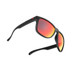 Legend // Matte Black (Fire Mirror Colorboost Polarized Smoke Lens)