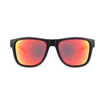 Legend // Matte Black (Fire Mirror Colorboost Polarized Smoke Lens)