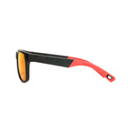 Legend Pro // Matte Black and Red // Fire Mirror ColorBoost Polarized Smoke Lens
