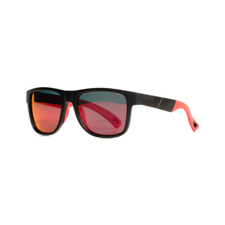 Legend Pro // Matte Black and Red // Fire Mirror ColorBoost Polarized Smoke Lens