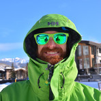 OGLX // Matte Lime Green // Green Mirror Lens