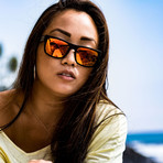 Stockholm // Matte Black (Green Mirror Polarized Lens)