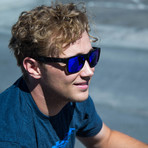 Legend Pro // Matte Black // Blue Mirror ColorBoost Polarized Amber Lens