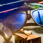 Legend Pro // Matte Black // Blue Mirror ColorBoost Polarized Amber Lens