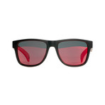 Legend Pro // Matte Black and Red // Fire Mirror ColorBoost Polarized Smoke Lens