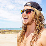 Stockholm // Matte Black (Green Mirror Polarized Lens)