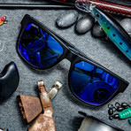 Legend Pro // Matte Black // Blue Mirror ColorBoost Polarized Amber Lens