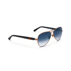 Men's Concorde 29 Sunglasses // Black + Navy Gradient