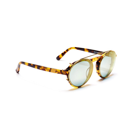 Men's Dyad 06 Sunglasses // Tortoise + Golden Aqua