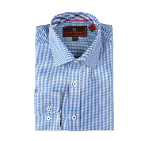 Woven Button Down Shirt // Blue (S)