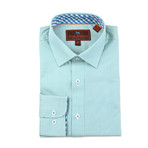 Woven Button Down Shirt // Green (XL)