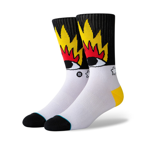 Fire And Eyes Socks // Multicolor (M)