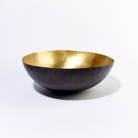 Hand Hammered Brass Bowl // Large