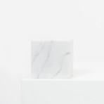 Marble Asymmetric Book Ends (Bianco Carrara)