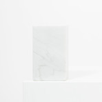 Marble Asymmetric Book Ends (Bianco Carrara)