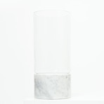 Bianco Carrara // Marble + Glass Vase (Small)