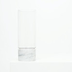 Bianco Carrara // Marble + Glass Vase (Small)