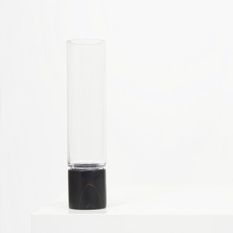 Laruen Black // Marble + Glass Vase (Small)