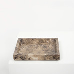 Dark Emperador // Marble Square Tray (Small)