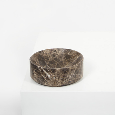 Dark Emperador // Marble Deep Dish // Small