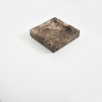 Dark Emperador // Marble Square Tray (Small)