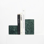 Marble Asymmetric Book Ends (Bianco Carrara)