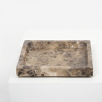 Dark Emperador // Marble Square Tray (Small)