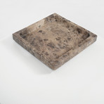 Dark Emperador // Marble Square Tray (Small)