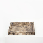 Dark Emperador // Marble Square Tray (Small)