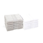 Twelve-Piece Washcloth Set (White)